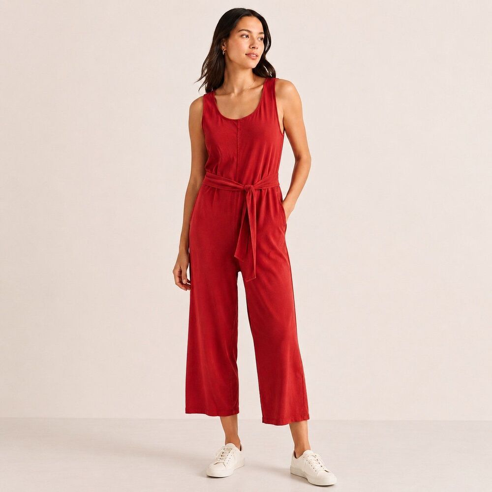 Everlane The Essential Festival Romper Jumpsuit in Red Size XXS